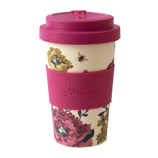 Cambridge Floral & Bee Print Bamboo Travel Cup By Joules